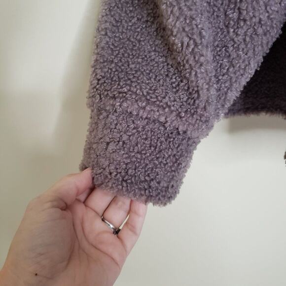 EXPRESS Women's Teddy Comfy Neutral Jacket Mocha Brown Large NEW Cabincozy - Picture 4 of 9